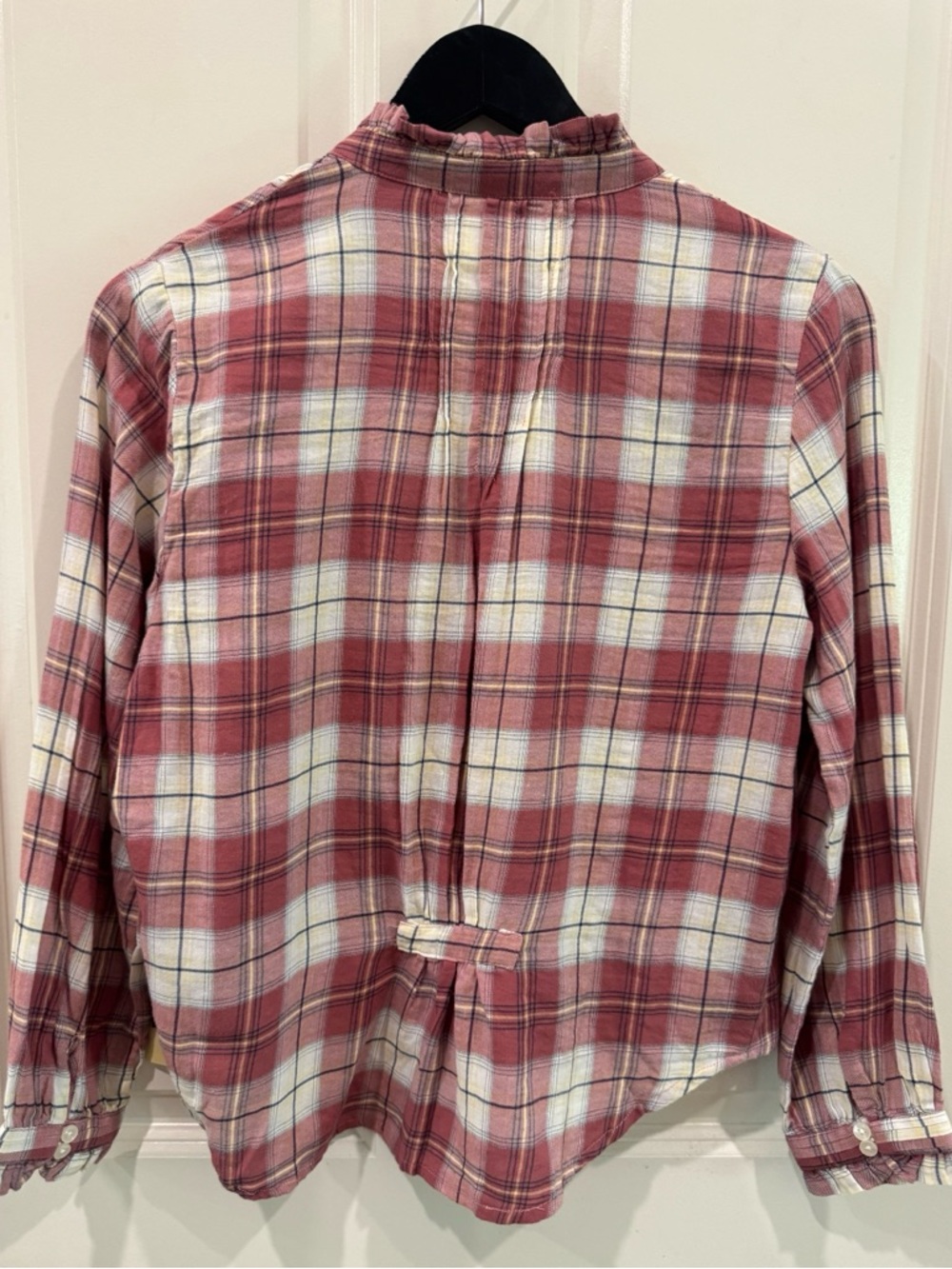 BNWT Trovata Bird of Paradis Finley Pintuck Blouse Canyonplaid Womens XS $206 - Picture 8 of 13